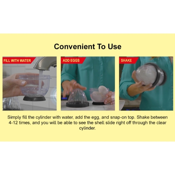NEW EZ Eggs Hard Boiled Egg Peeler Handheld Specialty Kitchen Tool As Seen On TV - Picture 7 of 12